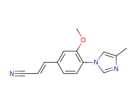 (E)-3-[3-methoxy-4-(4-methyl-1H-imidazol-1-yl)phenyl]acrylonitrile