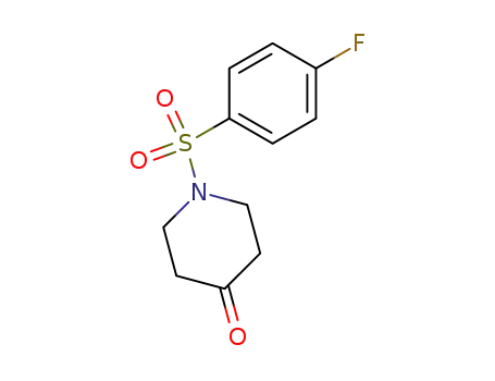Molecular Structure of 216983-39-0 (1-[(4-fluorophenyl)sulfonyl]piperidin-4-one)