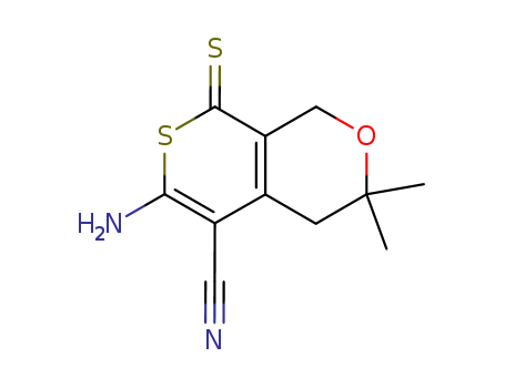 1H,3H-Thiopyrano[3,4-c]pyran-5-carbonitrile, 6-amino-4,8-dihydro-3,3-dimethyl-8-thioxo-