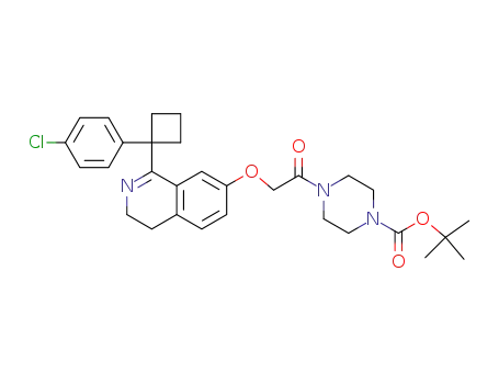 4-(2-{1-[1-(4-chloro-phenyl)-cyclobutyl]-3,4-dihydro-isoquinolin-7-yloxy}-acetyl)-piperazine-1-carboxylic acid tert-butyl ester