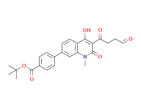 tert-butyl 4-(4-hydroxy-1-methyl-2-oxo-3-(4-oxobutanoyl)-1,2-dihydroquinolin-7-yl)benzoate