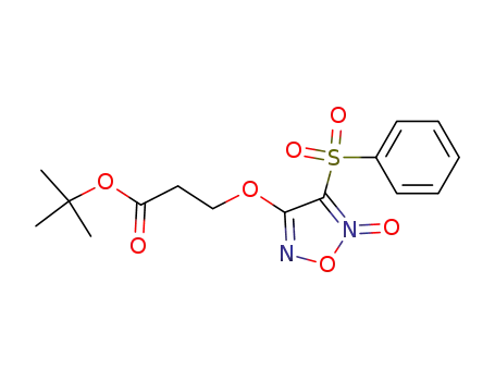 tert-Butyl 3-[(5-oxido-4-(phenylsulphonyl)-1,2,5-oxadiazol-3-yl)-oxy]-propionate