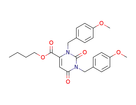 1,3-bis-(4-methoxy-benzyl)-2,6-dioxo-1,2,3,6-tetrahydro-pyrimidine-4-carboxylic acid butyl ester