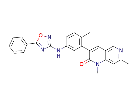 1,7-dimethyl-3-(2-methyl-5-(5-phenyl-1,2,4-oxadiazol-3-ylamino)phenyl)-1,6-naphthyridin-2(1H)-one