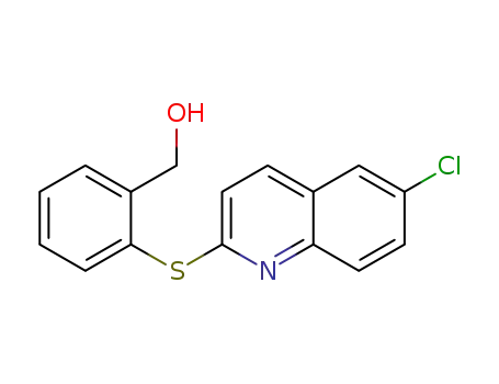 Molecular Structure of 889686-91-3 ({2-[(6-chloroquinolin-2-yl)thio]phenyl}methanol)
