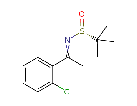 Molecular Structure of 1149756-73-9 (2-methylpropane-2-sulfinic acid [1-(2-chlorophenyl)ethylidene]amide)