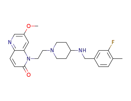1-[2-(4-{[(3-fluoro-4-methylphenyl)methyl]amino}-1-piperidinyl)ethyl]-7-(methyloxy)-1,5-naphthyridin-2(1H)-one