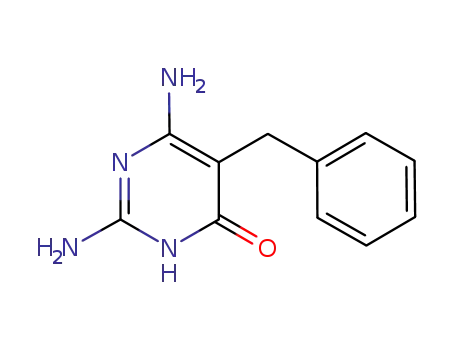 Molecular Structure of 630107-91-4 (4(1H)-Pyrimidinone, 2,6-diamino-5-(phenylmethyl)-)