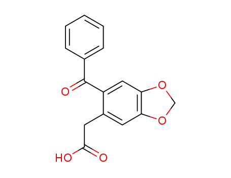 Molecular Structure of 132813-86-6 (1,3-Benzodioxole-5-acetic acid, 6-benzoyl-)
