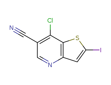 Thieno[3,2-b]pyridine-6-carbonitrile,7-chloro-2-iodo-