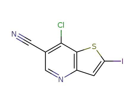 Molecular Structure of 700844-17-3 (7-CHLORO-2-IODOTHIENO[3,2-B]PYRIDINE-6-CARBONITRILE)