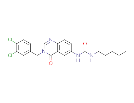 1-(3-(3,4-dichlorobenzyl)-4-oxo-3,4-dihydroquinazolin-6-yl)-3-pentylurea