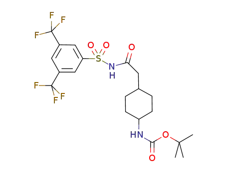 [4-[2-(3,5-bis-trifluoromethyl-benzenesulfonylamino)-2-oxo-ethyl]-cyclohexyl]-carbamic acid tert-butyl ester
