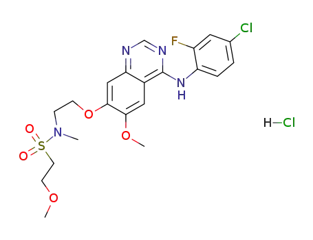 4-(4-chloro-2-fluoroanilino)-7-(2-([N-methyl-N-(2-methoxyethylsulphonyl)]amino)ethoxy)6-methoxyquinazoline hydrochloride