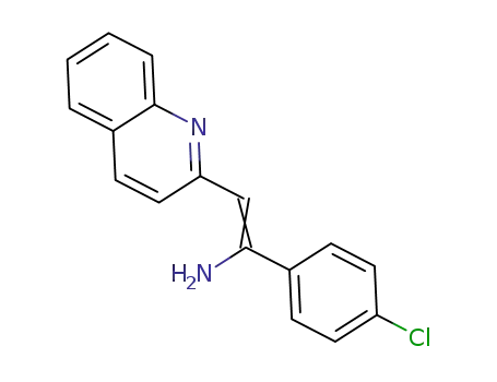 Molecular Structure of 1045335-58-7 (2-(quinolin-2-yl)-1-(4-chlorophenyl)-1-ethenamine)