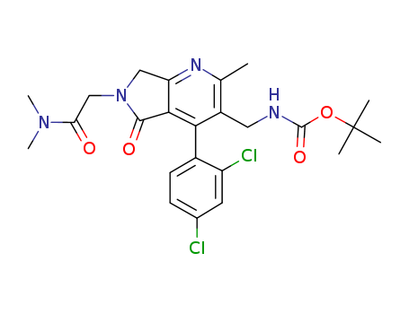 Carbamic acid,N-[[4-(2,4-dichlorophenyl)-6-[2-(dimethylamino)-2-oxoethyl]-6,7-dihydro-2-methyl-5-oxo-5H-pyrrolo[3,4-b]pyridin-3-yl]methyl]-,1,1-dimethylethyl ester