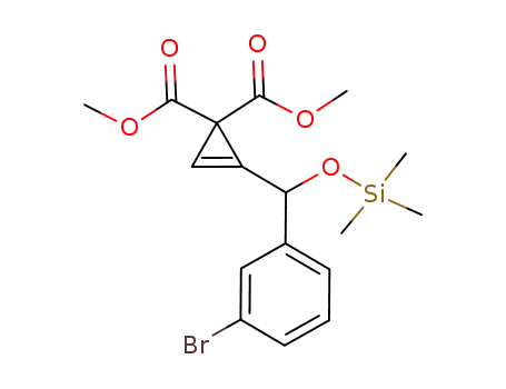 dimethyl 1-[trimethylsiloxy(3-bromophenyl)methyl]cyclopropene-3,3-dicarboxylate