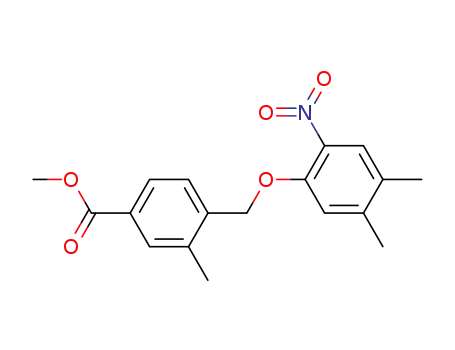 4-(2-nitro-4, 5-dimethylphenoxymethyl)-3-methylbenzoic acid methyl ester