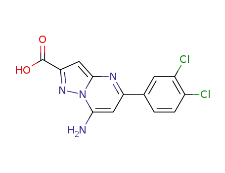 7-amino-5-(3,4-dichloro-phenyl)-pyrazolo[1,5-a]pyrimidine-2-carboxylic acid