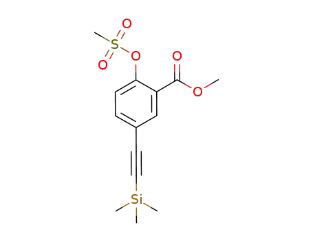 methyl 2-(methylsulfonyloxy)-5-((trimethylsilyl)ethynyl)benzoate