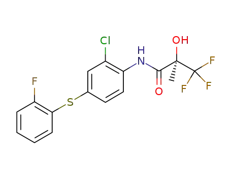 (R)-N-[2-chloro-4-(2-fluorophenylsulphanyl)phenyl]-2-hydroxy-2-methyl-3,3,3-trifluoropropanamide