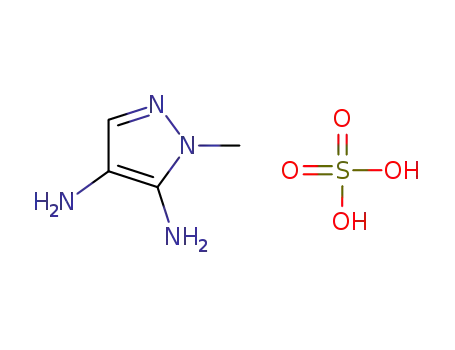 Molecular Structure of 20055-01-0 (3,4-DiaMino-2-Methylpyrazole sulfate, 95%)