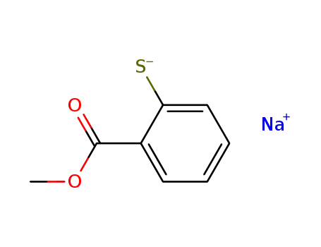 Molecular Structure of 53278-15-2 (Benzoic acid, 2-mercapto-, methyl ester, sodium salt)