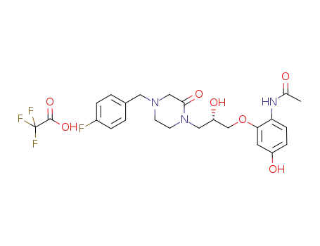 N-[2-({(2S)-3-[4-(4-fluorobenzyl)-2-oxo-piperazin-1-yl]-2-hydroxypropyl}oxy)-4-hydroxyphenyl]acetamide trifluoroacetate