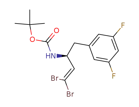 (S)-[3,3-dibromo-1-(3,5-difluorobenzyl)allyl]carbamic acid tert-butyl ester