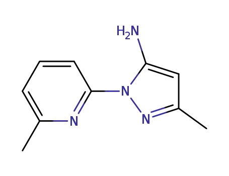 Molecular Structure of 364728-13-2 (3-methyl-1-(6-methylpyridin-2-yl)-1H-pyrazol-5-amine)