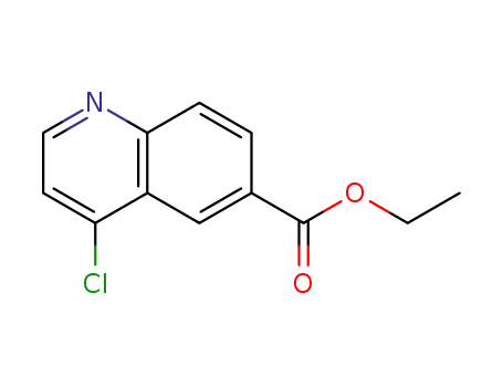 Molecular Structure of 148018-34-2 (4-Chloroquinoline-6-carboxylic acid ethyl ester)
