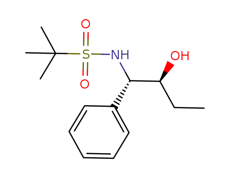 Molecular Structure of 1136153-61-1 (N-((1S,2S)-2-hydroxy-1-phenylbut-1-yl)-2-methylpropane-2-sulfonamide)
