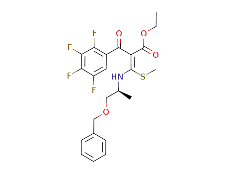 (S,Z)-ethyl 3-(1-(benzyloxy)propan-2-ylamino)-3-(methylthio)-2-(2,3,4,5-tetrafluorobenzoyl)acrylate