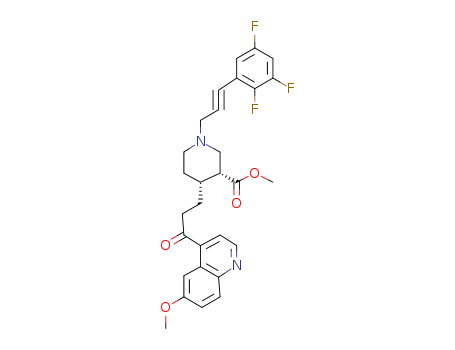 (3R,4R)-Methyl 4-(3-(6-methoxyquinolin-4-yl)-3-oxopropyl)-1-(3-(2,3,5-trifluorophenyl)prop-2-ynyl)piperidine-3-carboxylate