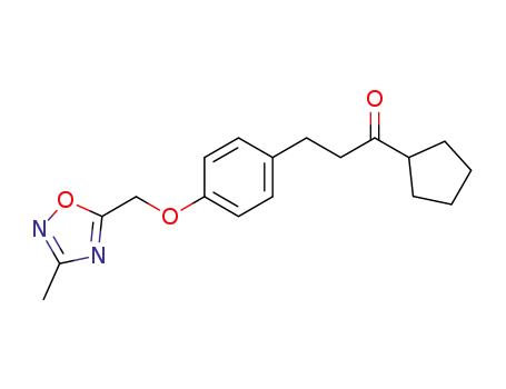 1-cyclopentyl-3-{4-[(3-methyl-1,2,4-oxadiazol-5-yl)methoxy]phenyl}propan-1-one