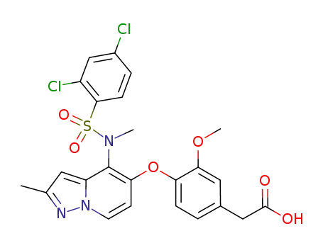 2-(4-(6-(2,4-dichloro-N-methylphenylsulfonamido)-2-methyl-H-pyrazolo[1,5-a]pyridin-5-yloxy)-3-methoxyphenyl)acetic acid
