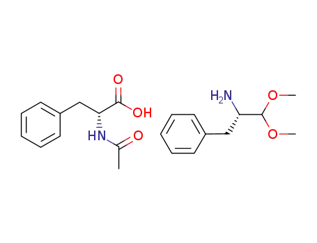 Molecular Structure of 1184944-95-3 ((S)-1-benzyl-2,2-dimethoxyethylammonium N-acetyl-D-phenylalaninate)