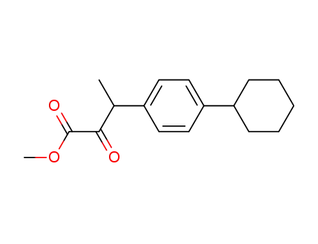 Molecular Structure of 58869-37-7 (Methyl 3-(4-cyclohexylphenyl)-2-oxobutanoate)
