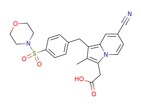 {7-cyano-2-methyl-1-[4-(morpholine-4-sulfonyl)benzyl]indolizin-3-yl}acetic acid