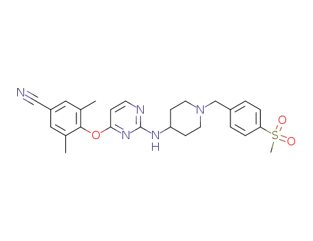 4-{2-[1-(4-Methanesulfonyl-benzyl)-piperidin-4-ylamino]-pyrimidin-4-yloxy}-3,5-dimethyl-benzonitrile