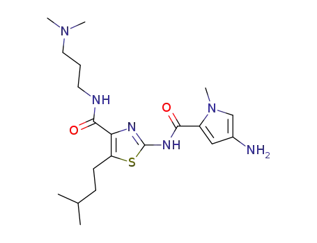 2-{[(4-amino-1-methyl-1H-pyrrol-2-yl)carbonyl]amino}-N-[3-(dimethyl-amino)propyl]-5-isopentyl-1,3-thiazole-4-carboxamide