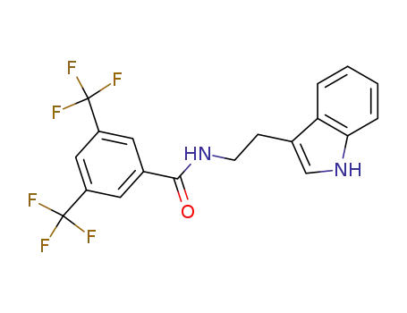 Molecular Structure of 372109-22-3 (N-(2-(1H-indol-3-yl)ethyl)-3,5-bis(trifluoromethyl)benzamide)