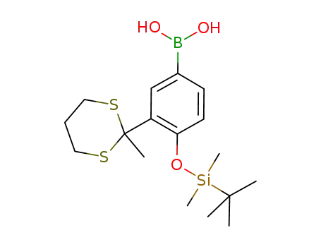3-(2-methyl-1,3-dithian-2-yl)-4-(t-butyldimethylsilyloxy)phenylboronic acid