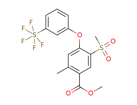 5-methanesulfonyl-2-methyl-4-(3-pentafluorosulfanyl-phenoxy)-benzoic acid methyl ester