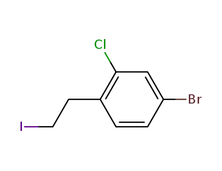 Molecular Structure of 916516-91-1 (2-(4-Bromo-2-chlorophenyl)ethyl Iodide)