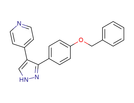 Pyridine, 4-[3-[4-(phenylmethoxy)phenyl]-1H-pyrazol-4-yl]-
