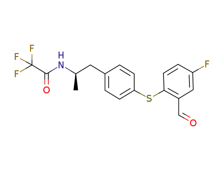 2,2,2-trifluoro-N-[(1R)-2-[4-[(4-fluoro-2-formylphenyl)thio]phenyl]-1-methylethyl]acetamide