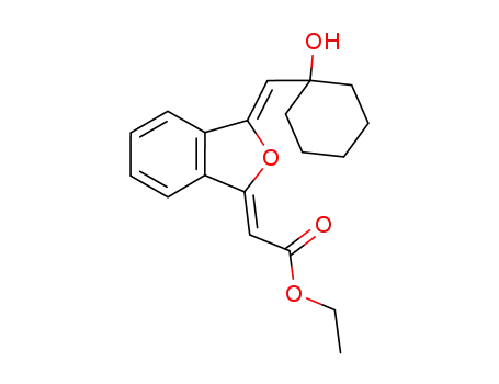 Molecular Structure of 1040283-38-2 (ethyl (Z)-2-{(Z)-3-[(1-hydroxycyclohexyl)methylene]isobenzofuran-1(3H)-ylidene}acetate)