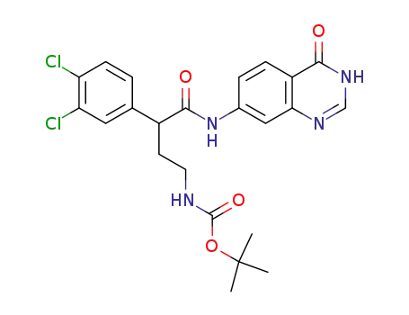 [3-(3,4-dichloro-phenyl)-3-(4-oxo-3,4-dihydro-quinazolin-7-ylcarbamoyl) propyl]-carbamic acid tert-butyl ester
