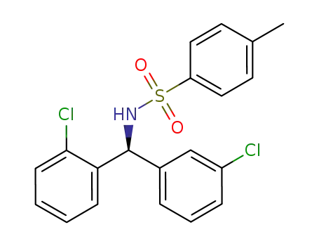 Molecular Structure of 1112116-73-0 ((S)-N-[(2-chlorophenyl)(3-chlorophenyl)methyl]-4-methylbenzenesulfonamide)